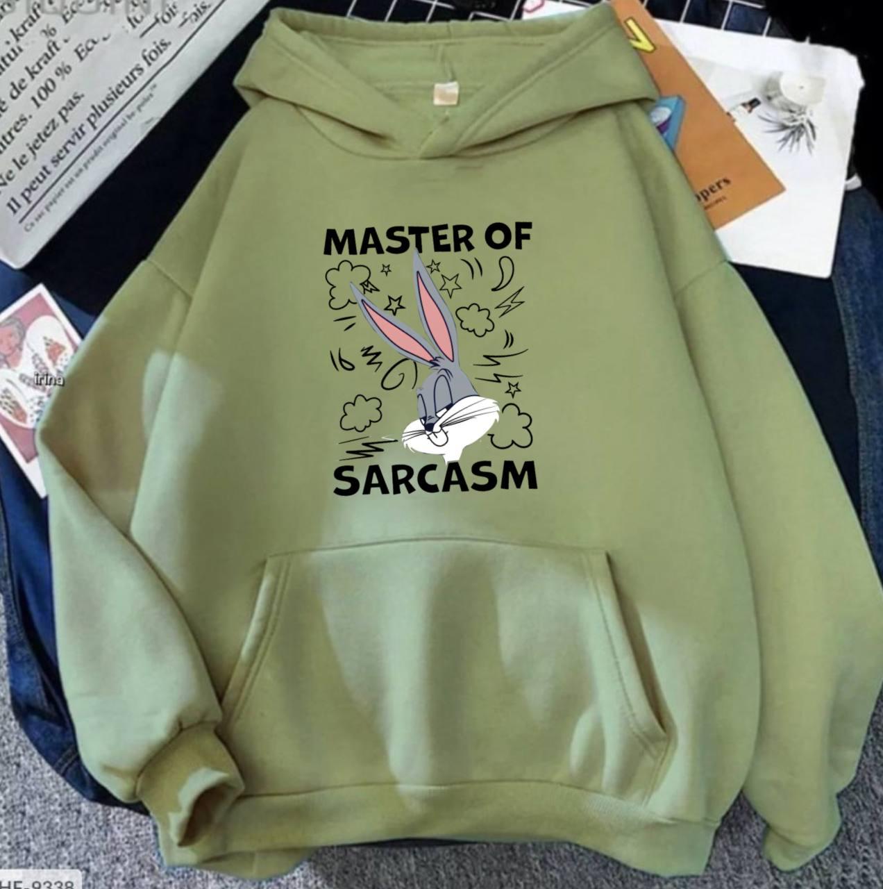 Жіноче стильне худі з принтом Bugs Bunny - master of sarcasm