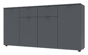 Комод Doros Рон 7 графіт 4 фасади 2 шухляди 160х38х81 (44900222), фото 2