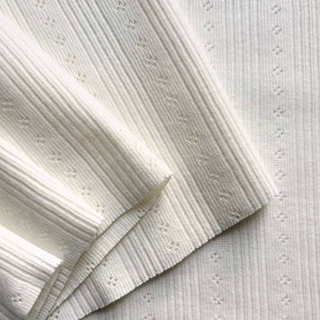 Рібана трансферлі трикотаж полотно преміум класу однотон ясно-молочний