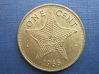 Монета 1 Цукерок Балгієві острови Британські Багами 1966 фауна морська зірка