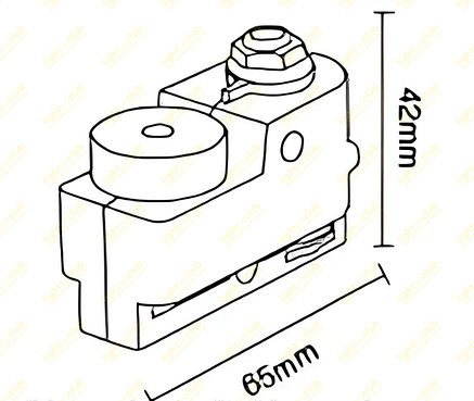 Адаптер для кріплення 1фазного світильника до трека, чорний tr8310-BWL-1, фото 2