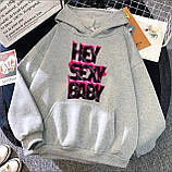 Модне жіноче худі з крутим принтом "hey sexy baby", фото 11