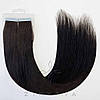 Натуральне Слов'янське Волосся на Стрічках 50 см 100 грам, Чорний №1B, фото 4
