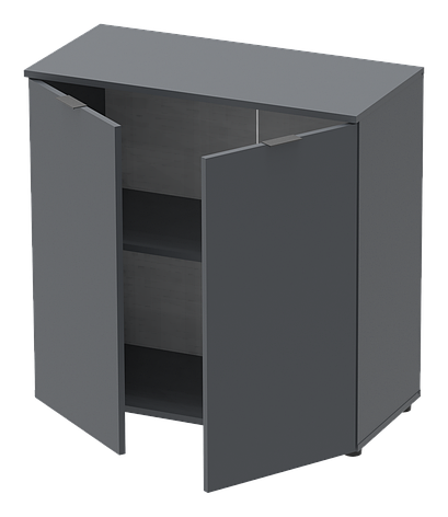 Комод Рон 3 Doros 80х38х81 см, колір графіт, фото 1