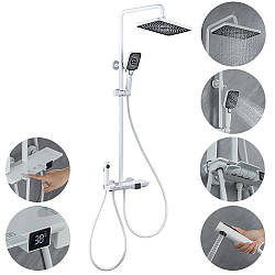 Душова система з тропічним душем 4 в 1 Shower Kraft А401 White