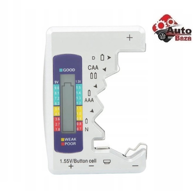 Універсальний тестер заряду батарей Bt-886 ААА/АА LCD BATTERY TESTER 9 В R14 R20 CR LR