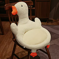 М'яка плюшева подушка у формі качки жовтого кольору