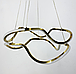 Золота люстра із двома хвилеподібними кільцями d70 см Y 405-700+700 GD, фото 3
