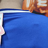 Толстовка жіноча з надписом трикотаж рукав 7/8 мис манжет 48 синя, фото 5