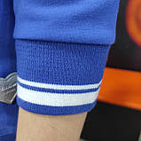 Толстовка жіноча з надписом трикотаж рукав 7/8 мис манжет 48 синя, фото 6