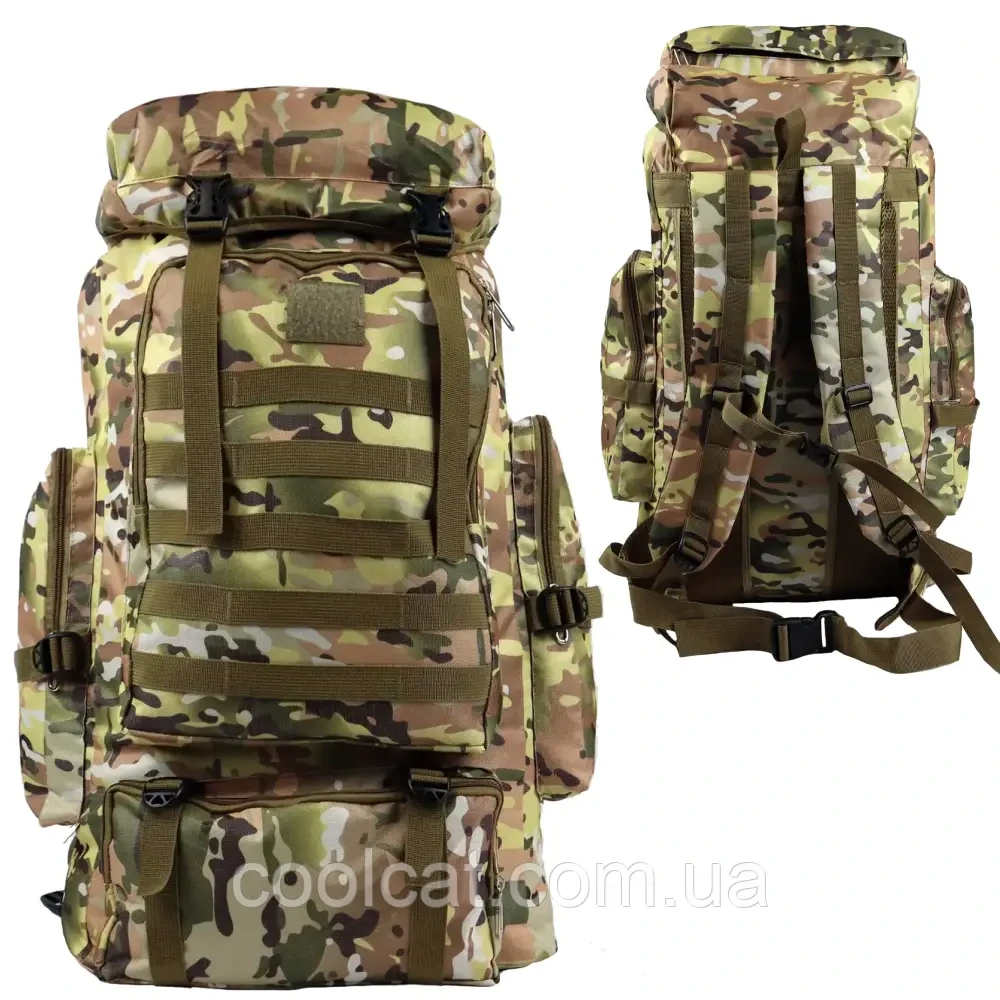 Тактичний рюкзак на 80л (72х34х17см) із системою Molle M13, Мультикам / Туристичний рюкзак у похід