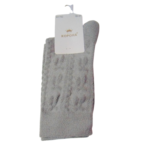 Шкарпетки махрові вовна Корона 36-41 сірі 762, фото 1