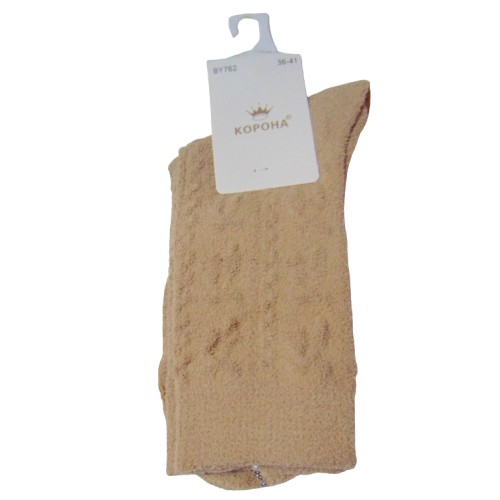 Шкарпетки махрові вовна Корона 36-41 бежеві 762, фото 1