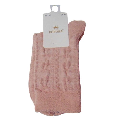 Шкарпетки махрові вовна Корона 36-41 рожеві 762, фото 1