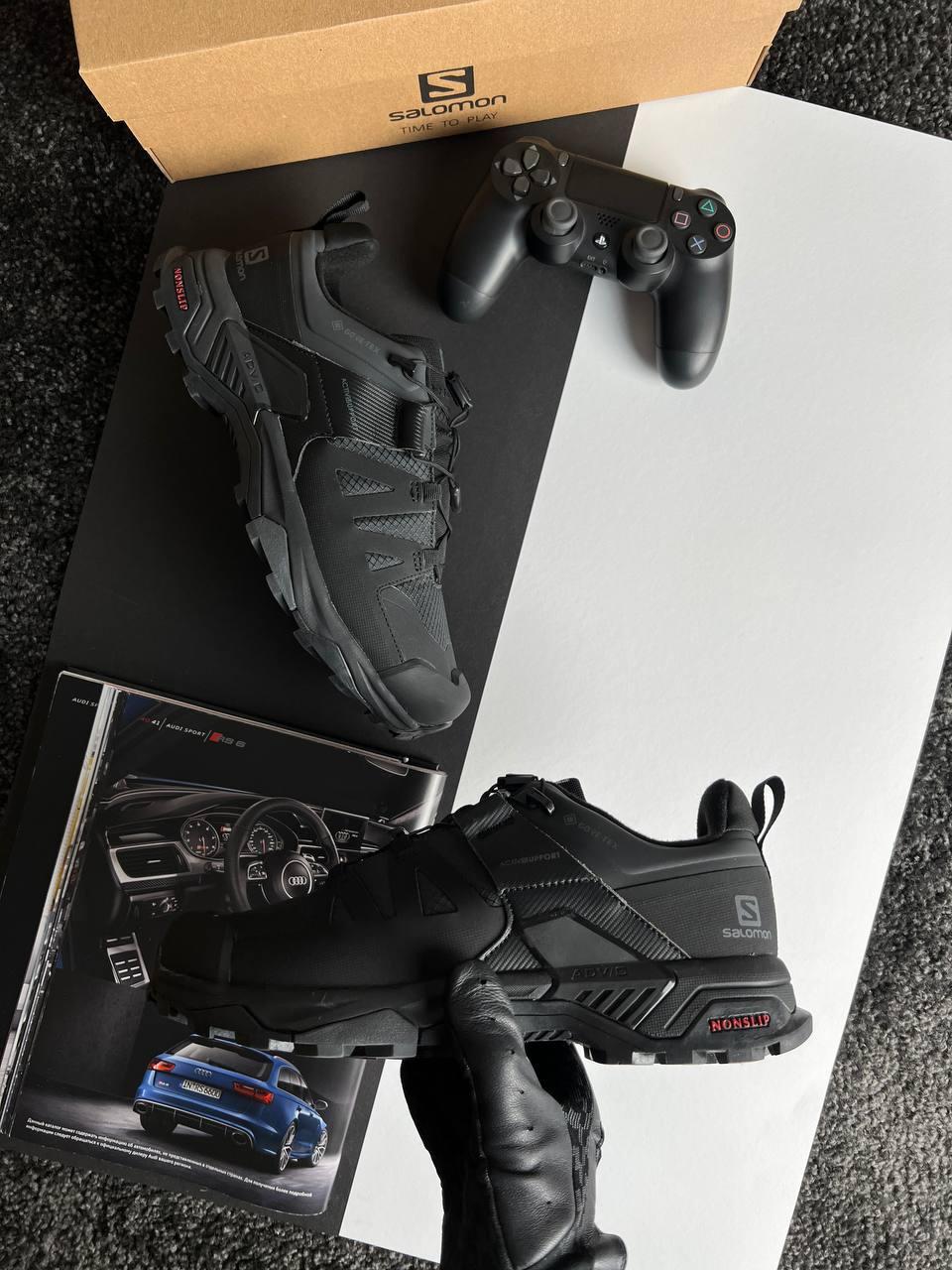 Чоловічі кросівки Salomon X Ultra 4 Grey Black, кеди Соломон шкіра текстиль водонепроникний. Чоловіче взуття