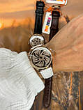 Жіночий годинник спінер зі шкіряним ремінцем Skmei 2179 SIWT, фото 4