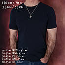 Срібна цепочка з хрестиком чоловіча. Освячений кулон хрестик і тонкий срібний ланцюжок. 55 см, фото 2