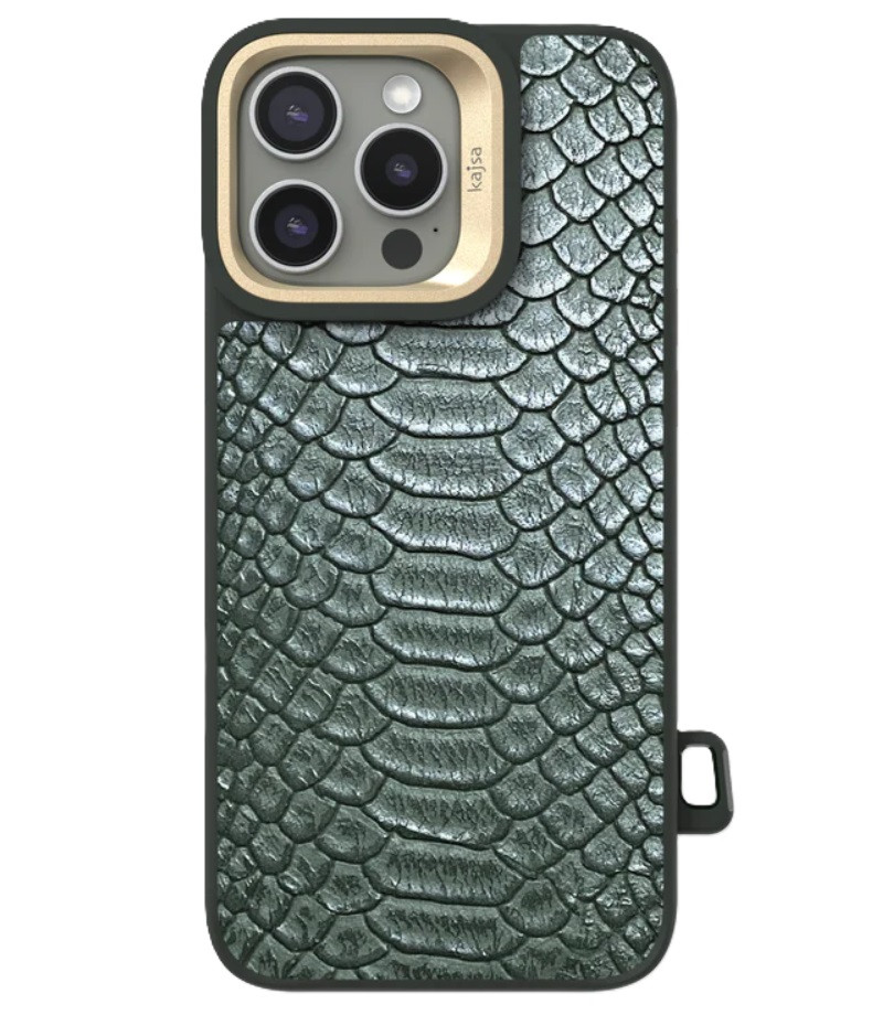 Шкіряний чохол Kajsa Snake Magnetic для iPhone 16 Pro Max