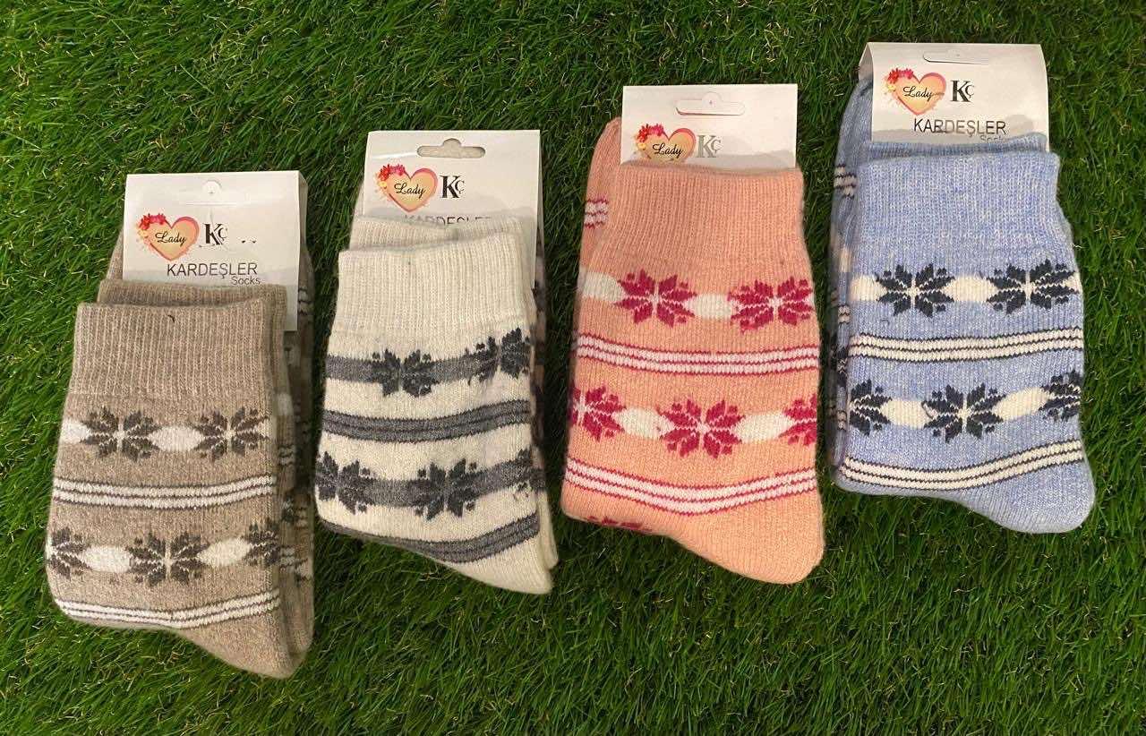 Шкарпетки жіночі теплі зимові вовна з махрою "Kardesler" розмір 36-41 (від 12 пар)
