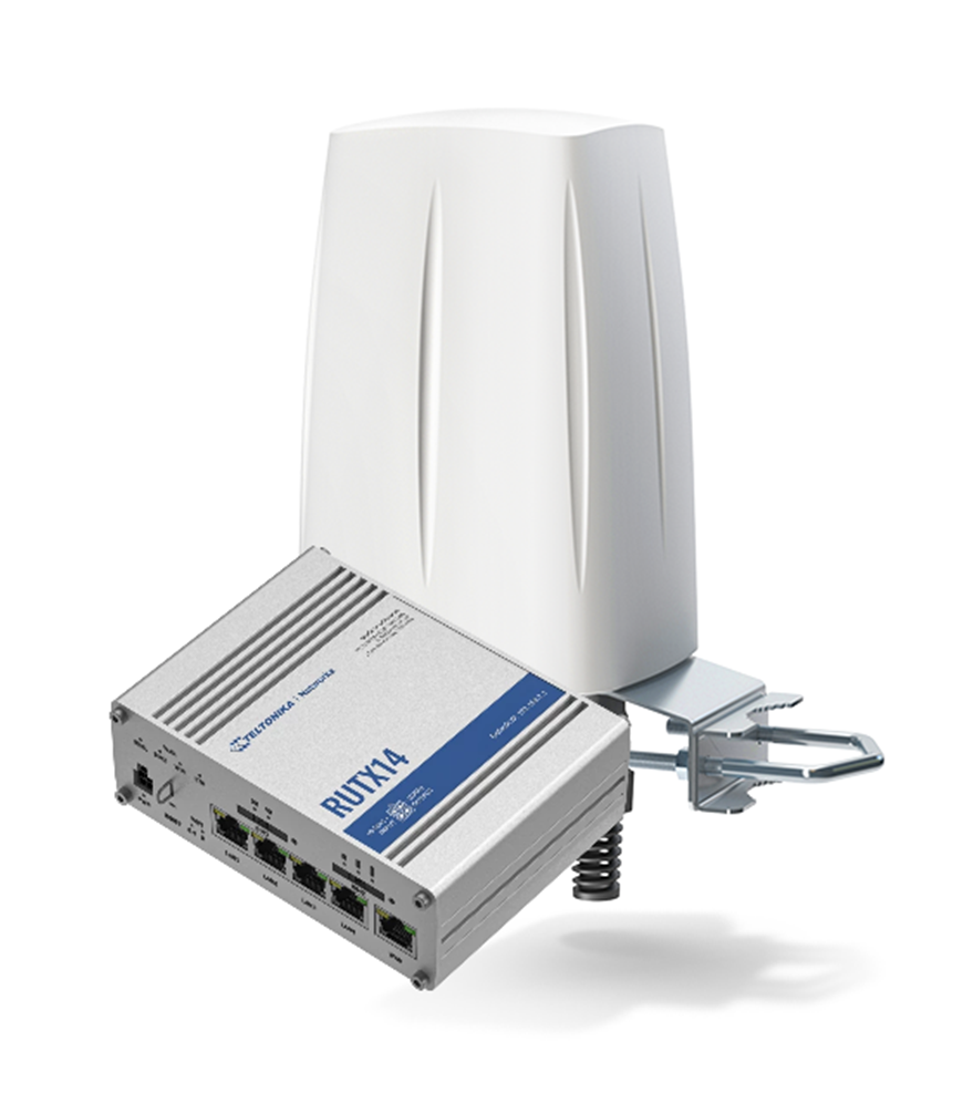 Комплект антена+маршрутизатор: QuWireless QuSpot (AX12S) + Teltonika RUTX14, фото 1