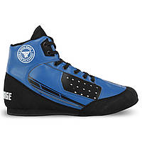 Взуття для боротьби борцовки на шнурівці FISTRAGE VL-7746-3 (розміри 35-45, синій)
