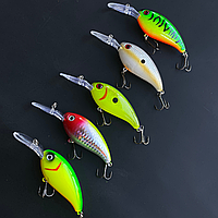 Воблер Crankbait 10 см 14 г (набір воблерів 5шт), воблер на щуку, окуня, судака, для тролінга, кренк