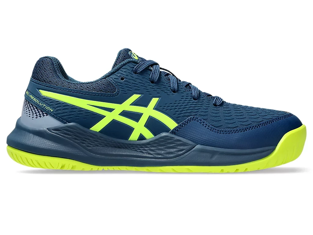 Кросівки для Великого Тенісу Дитячі Asics Gel-Resolution 9 GS 1044A067-404 Mako Blue/Safety Yellow