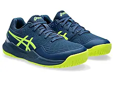 Кросівки для Великого Тенісу Дитячі Asics Gel-Resolution 9 GS 1044A067-404 Mako Blue/Safety Yellow, фото 4