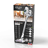 Вертикальний пилосос 2 в 1 для сухого і вологого прибирання твердих підлог Adler AD 7064, фото 9