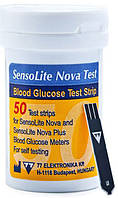Тест-смужки для визначення рівня глюкози в крові SensoLite Nova Test, 50 шт/уп
