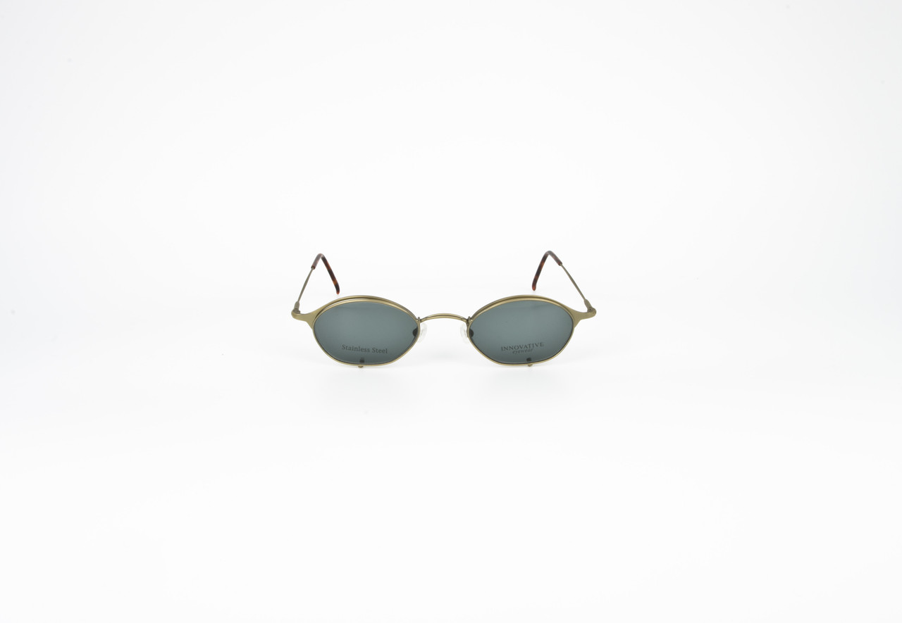 Окуляри сонцезахисні унісекс 2в1, оправа Innovative 133 Ant Gold Vintage