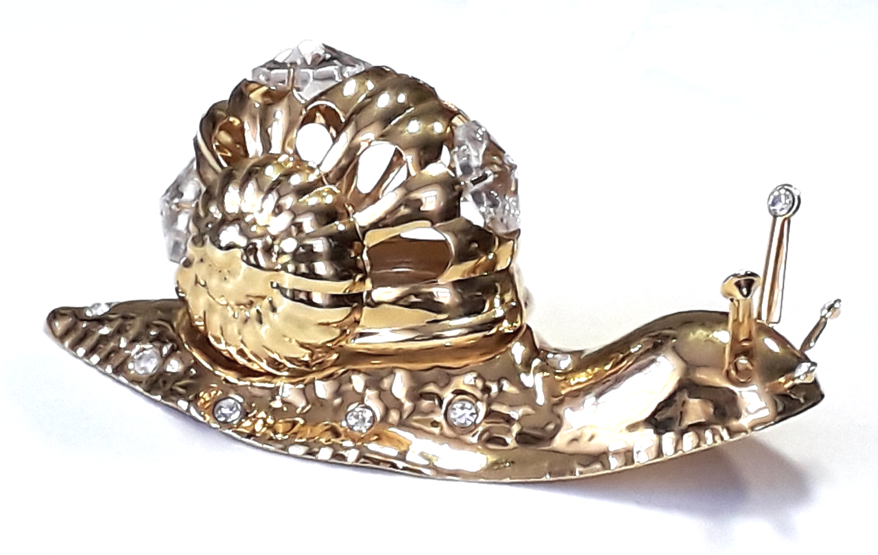 Фігурка декоративна з кристалами Swarovski "Равлик"