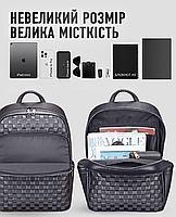 Шкіряний чоловічий рюкзак великий і місткий Tiding Bag TM-89397 чорний, фото 8