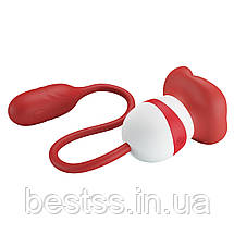 Вібратор у формі рота з язичком з 5 режимами лизання та віброяйцем з 5 режимами постукування Pretty Love Aliyah, фото 5