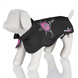 Trixie TX-30473 пальто для собак Avallon Splish Splash 40 см, чорний/рожевий