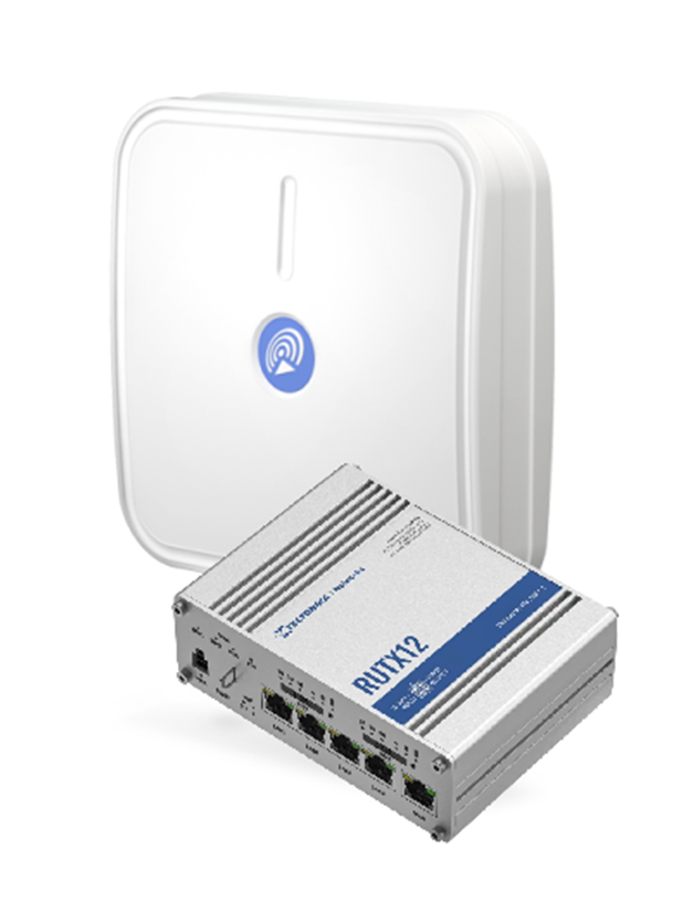 Комплект антена+маршрутизатор: QuWireless QuMax (AX12M) + Teltonika RUTX12
