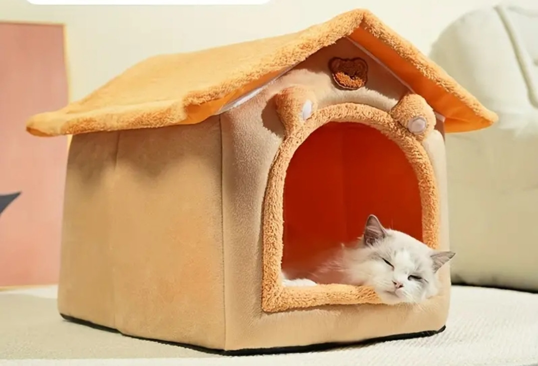 Будиночок (лежанка) для котів і собак  розмір S 34см x 31см х 34 см