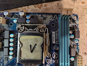 Мат. плата Gigabyte GA-H61N-D2V rev1.0 LGA1155 H61 PCI+DVI+GbLAN SATA Mini-ITX 2DDR3 № 241510108, фото 3