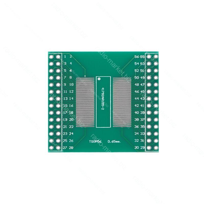 Макетна плата перехідник TSOP56(0,5мм) / TSOP56(0,65мм), двостороння