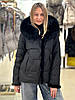 Жіночий пуховик Chanevia Black + Size, фото 5