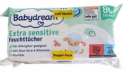 Дитячі вологі серветки Babydream Німеччина (80 шт)