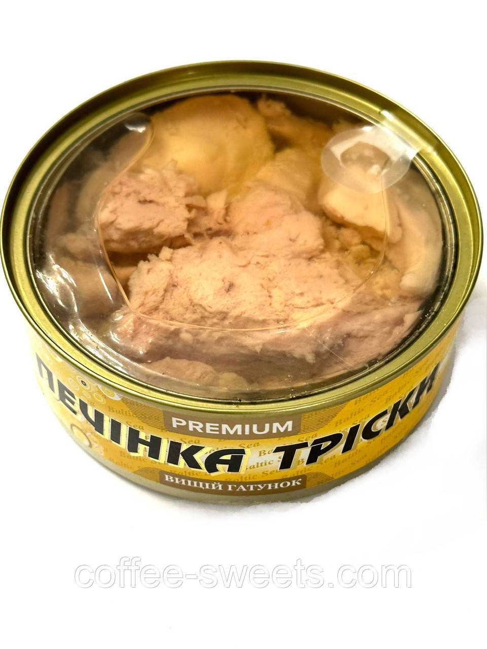 Печінка тріски Baltic Sea Premium з прозорою кришкою 230 г