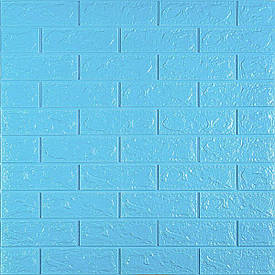 3D панель самоклеюча цегла Блакитна 700х770х5мм (005-5) SW-00000297