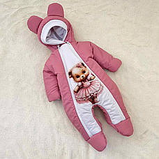 Дитячий теплий чоловічок комбінезон осінь весна зима 0-3 міс 56-62 розмір, фото 5