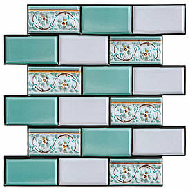 Декоративна ПВХ плитка на самоклейці мятная 300х300х5мм, ціна за 1 шт. (СПП-505) SW-00001139