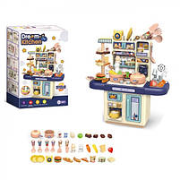 Кухня 36T-7 плита, мийка-ллється вода (кран механічний), холодна пара, посуд, продукти, світло, на батарейках, в коробці, 25-36,5., фото 2