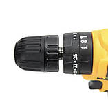 Ударний шурупокрут DeWALT DCD771 (24V, 6AH) з набором інструментів шурупокрут-дриль Деволт з підсвічуванням, фото 9