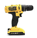 Ударний шурупокрут DeWALT DCD771 (24V, 6AH) з набором інструментів шурупокрут-дриль Деволт з підсвічуванням, фото 10