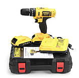 Ударний шурупокрут DeWALT DCD771 (24V, 6AH) з набором інструментів шурупокрут-дриль Деволт з підсвічуванням, фото 5