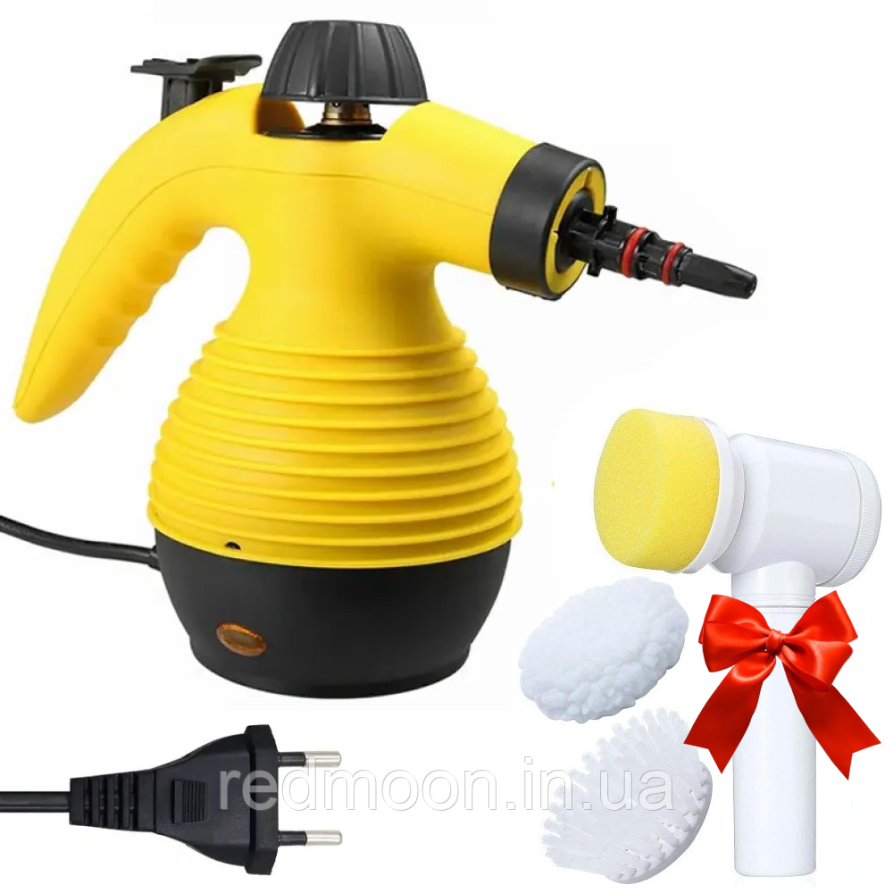 Пароочисник на 350 мл 8в1 Steam Cleaner DF-A001 + Подарунок щітка для збирання 3в1 Magic Brush / Відпарювач